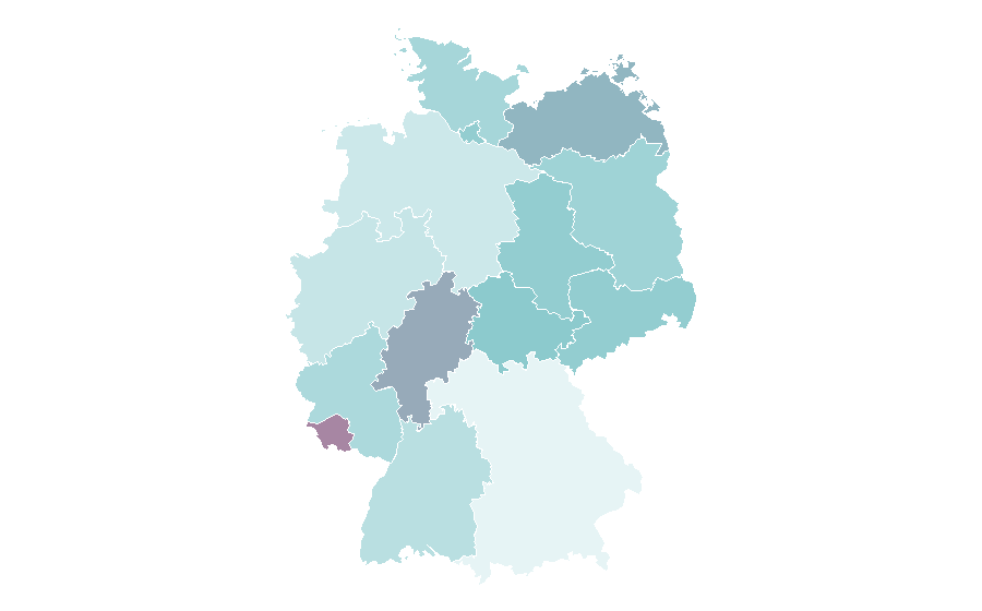 Affinity by region — Progressive house, Germany