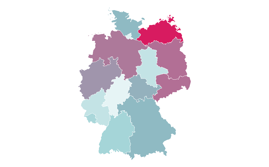Affinity by region — ProSieben Maxx, Germany