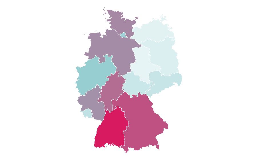 Affinity by region — Psalm 23, Germany
