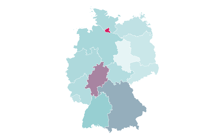 Affinity by region — Psc (British Army), Germany