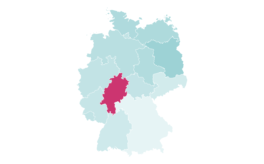 Affinity by region — Public administration, Germany