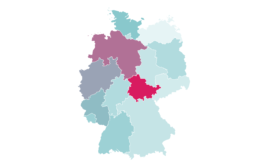 Affinity by region — Public relations, Germany
