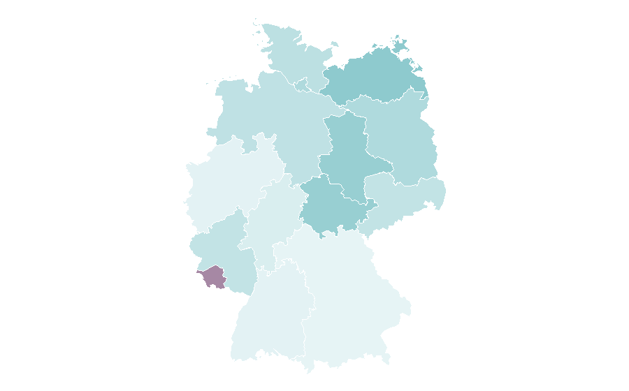 Affinity by region — Public university, Germany