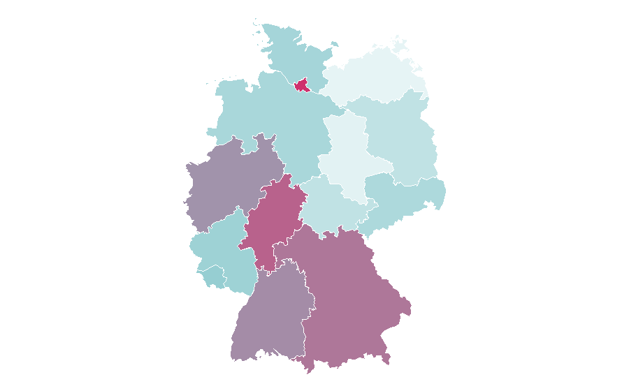 Affinity by region — Pull-up (exercise), Germany