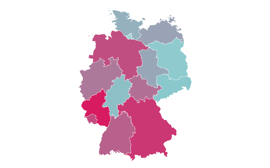 Afinidad por región — Purelei, Alemania