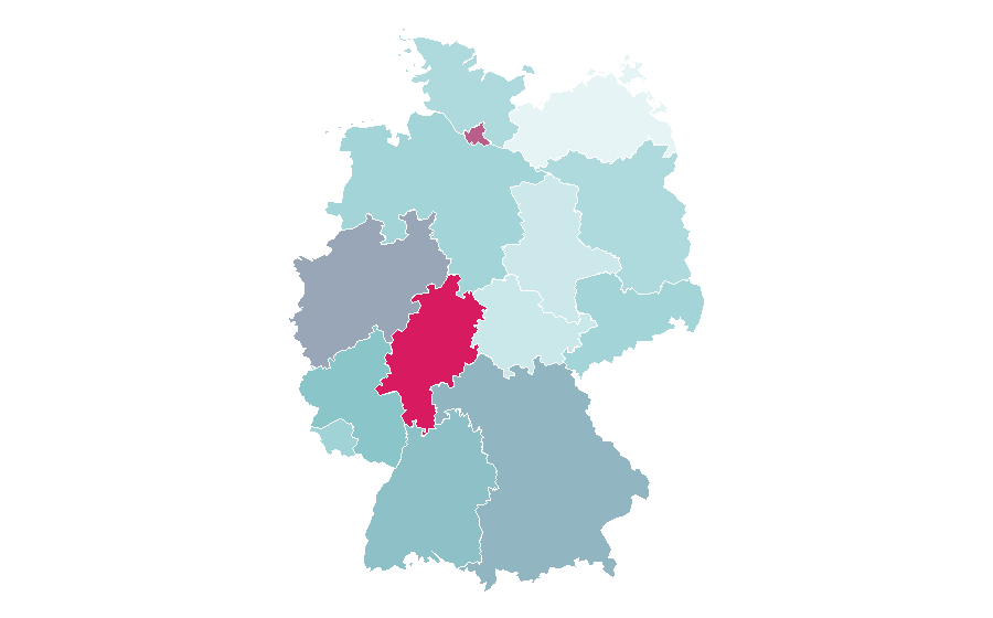 Affinité par région — Q... (TV series), Allemagne