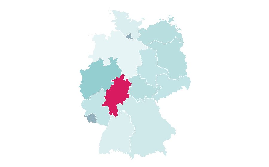 Affinity by region — Quality of life (healthcare), Germany