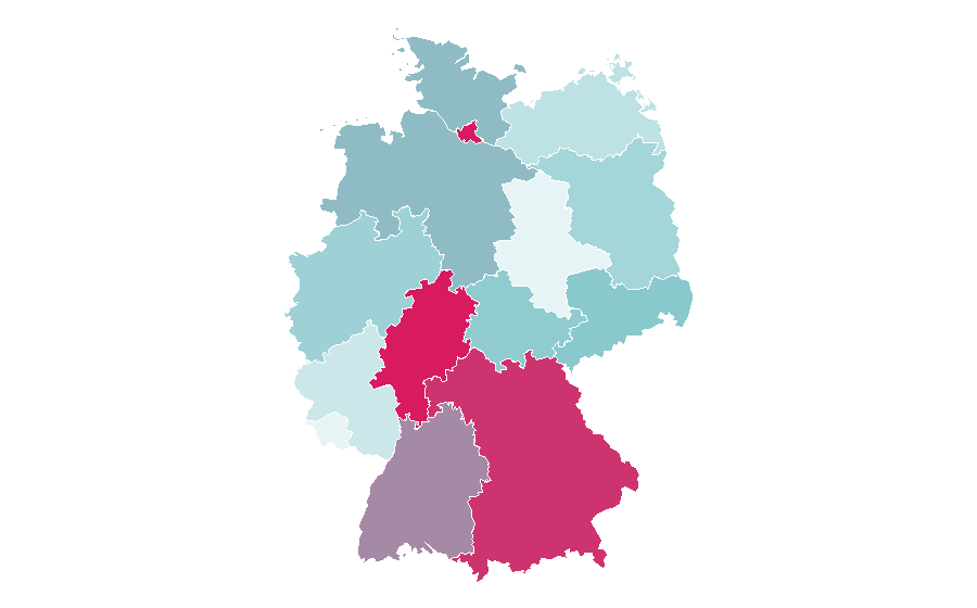 Affinity by region — Queensland, Germany