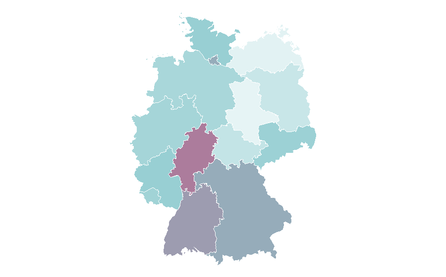 Affinity by region — Quilting, Germany