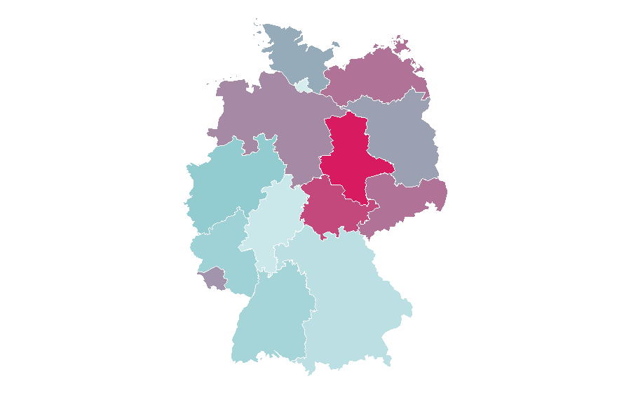 Afinidad por región — Quiz, Alemania