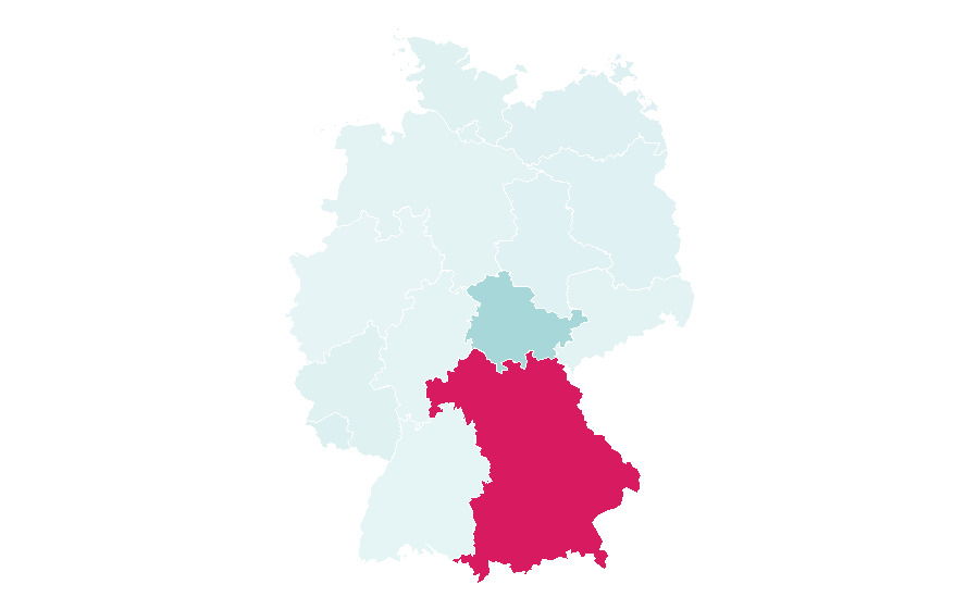 Affinity by region — Radio Eins Coburg, Germany