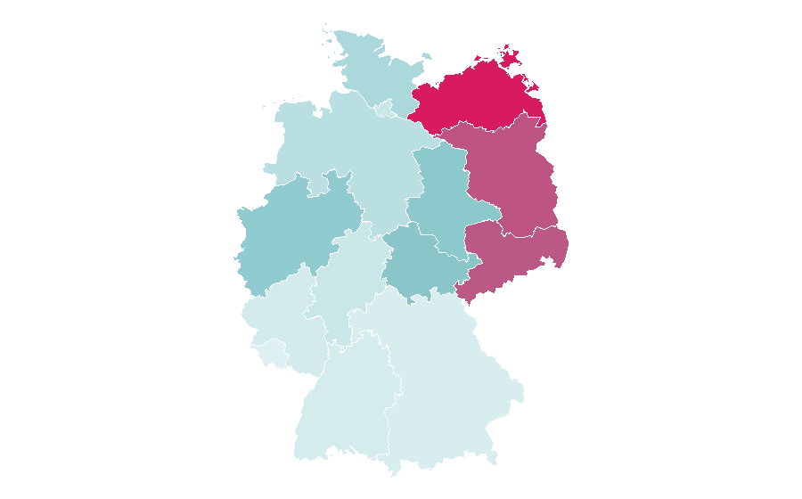 Affinity by region — Radio Paloma, Germany
