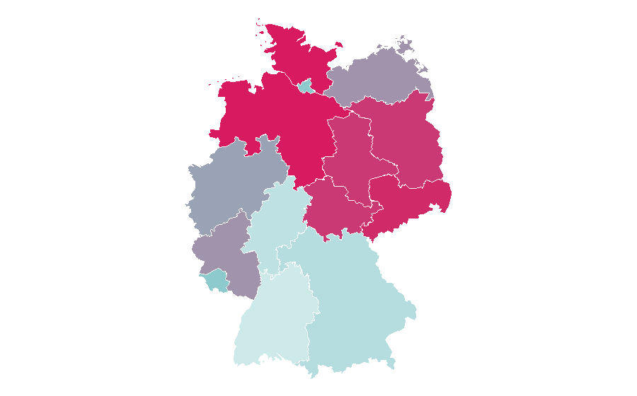 Affinity by region — Raw feeding, Germany
