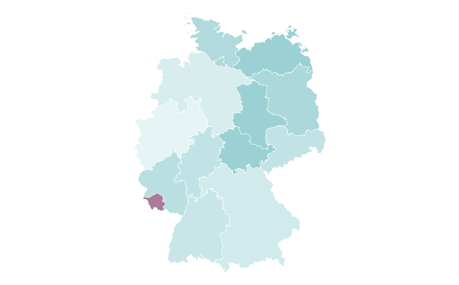 Affinity by region — Raw veganism, Germany