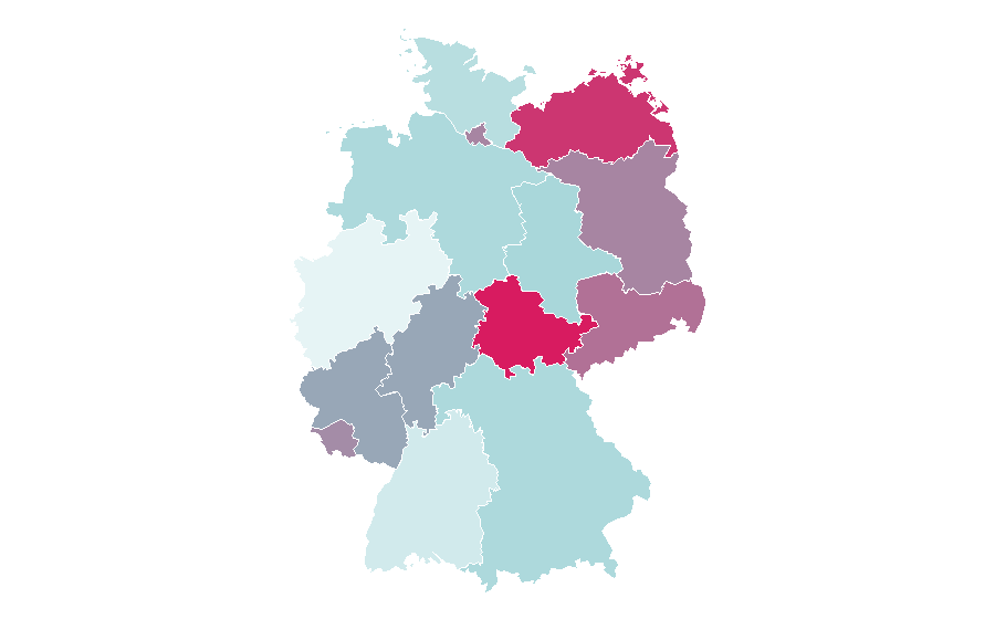 Affinity by region — Realism (arts), Germany