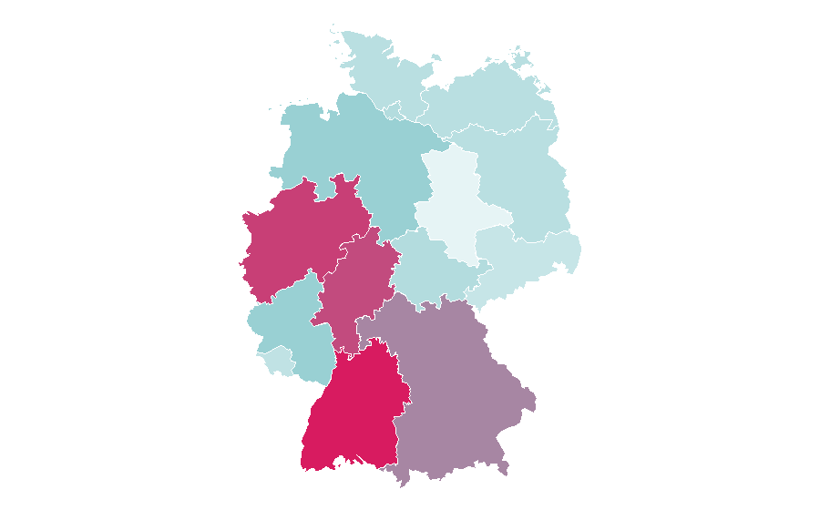 Affinity by region — Red (Color), Germany