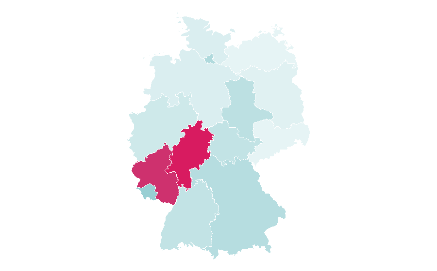 Affinity by region — Red hair, Germany