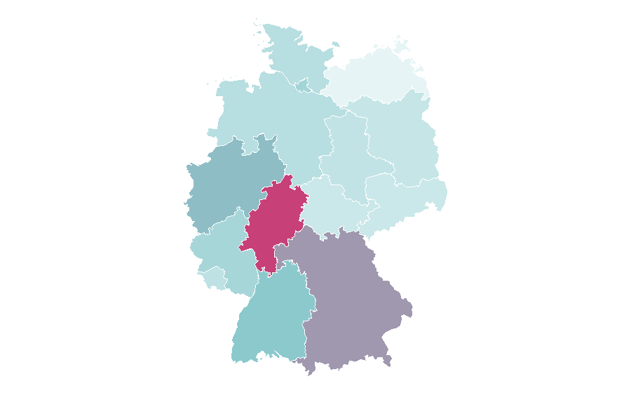Affinity by region — Red's, Germany