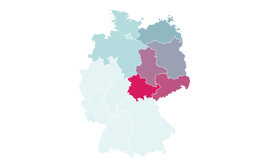 Affinità per regione — Regionalliga Nordost, Germania