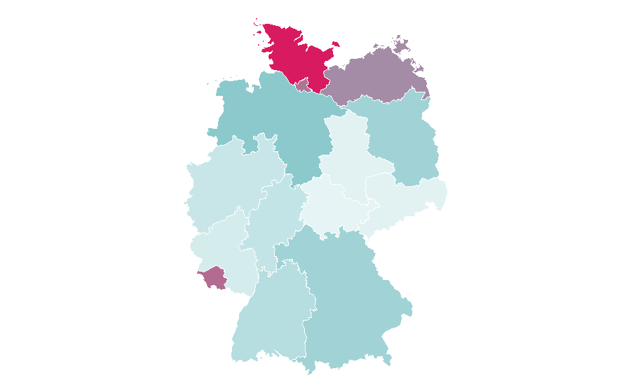 Affinity by region — Reiki, Germany