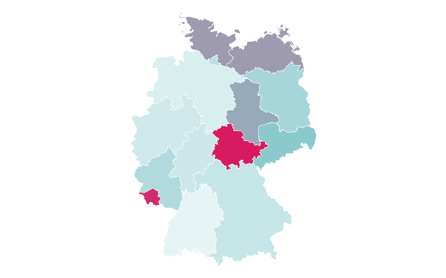 Affinity by region — Relaxation technique, Germany