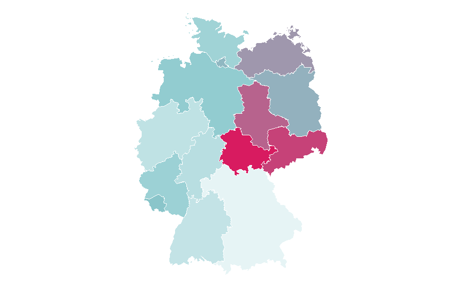 Affinity by region — Religious text, Germany
