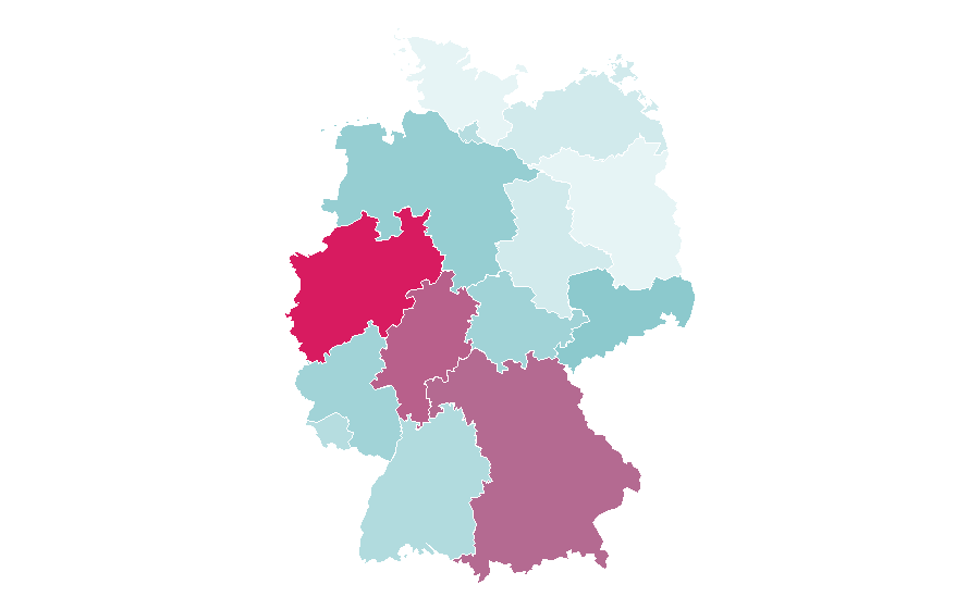 Affinity by region — Republic of Ireland, Germany