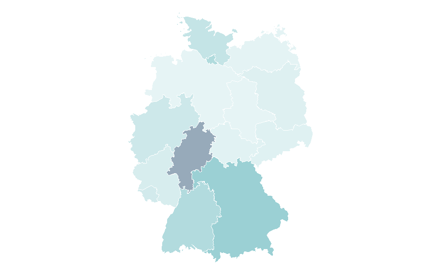 Affinity by region — Residency (medicine), Germany