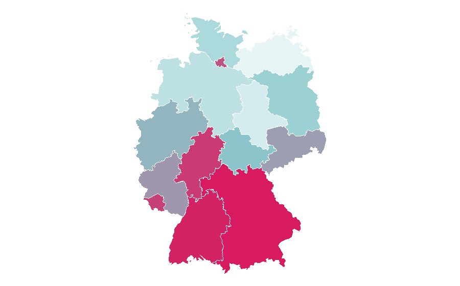 Affinity by region — Réunion, Germany