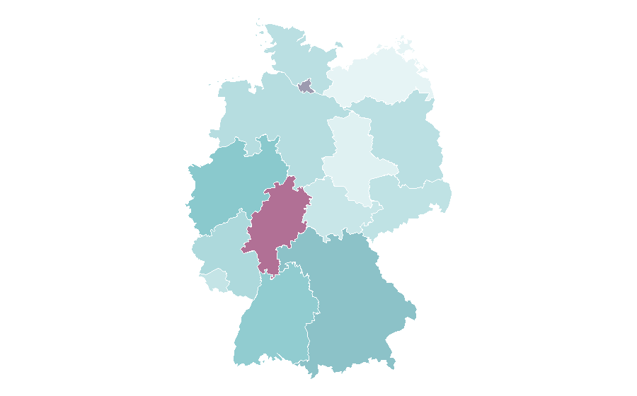 Affinità per regione — Revolution (TV series), Germania