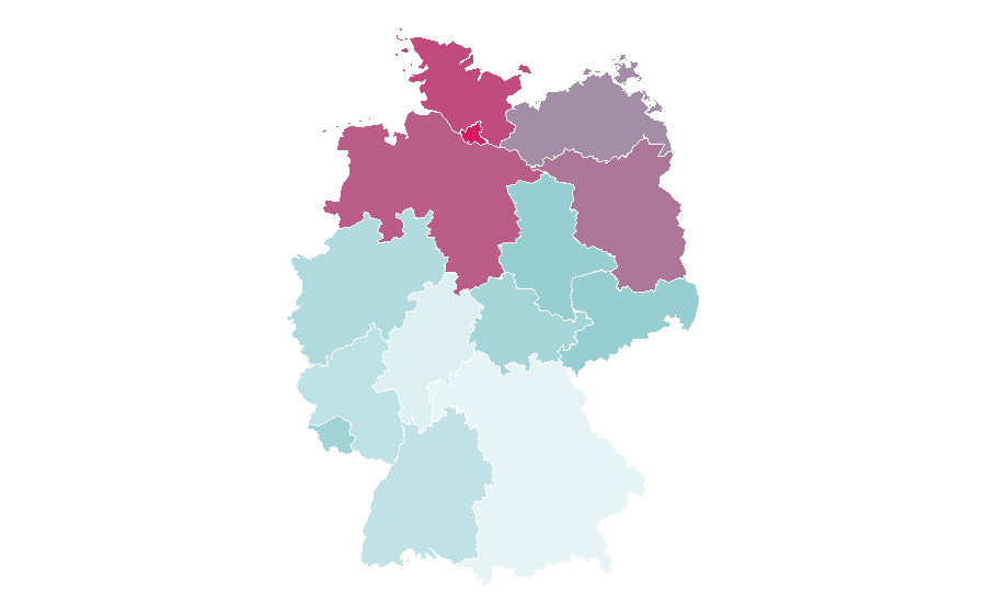 Affinity by region — Revolverheld, Germany