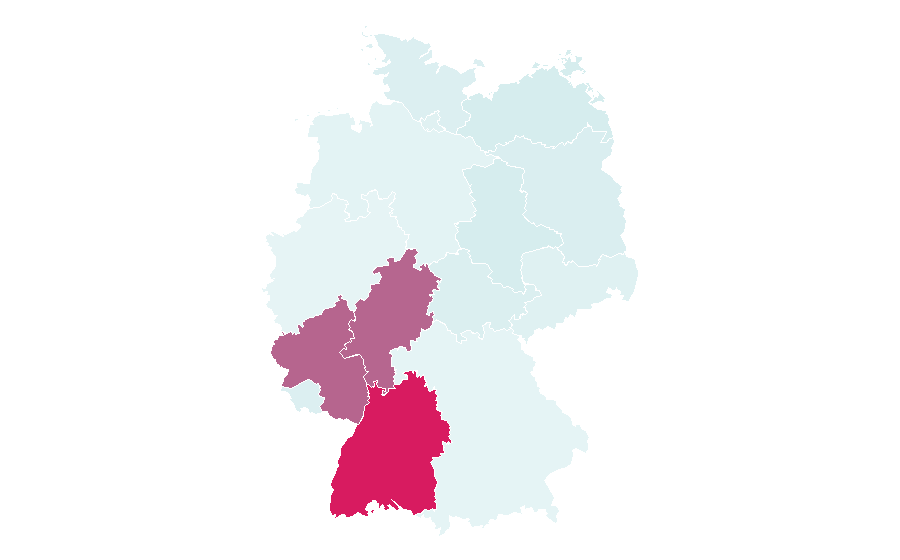 Affinity by region — Rhein-Neckar-Zentrum, Germany
