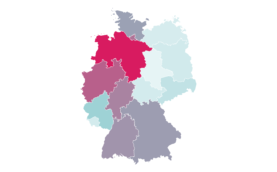 Afinidad por región — Rheinmetall, Alemania