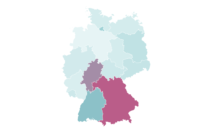 Affinité par région — Road bicycle, Allemagne