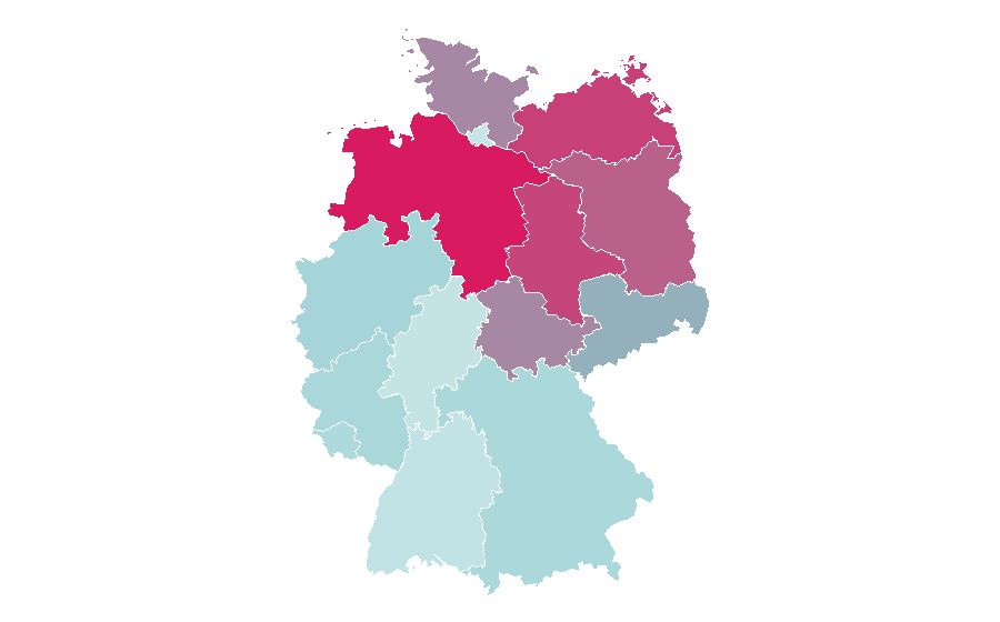 Affinity by region — Robotic lawn mower, Germany