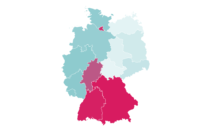 Affinity by region — Roger Federer, Germany
