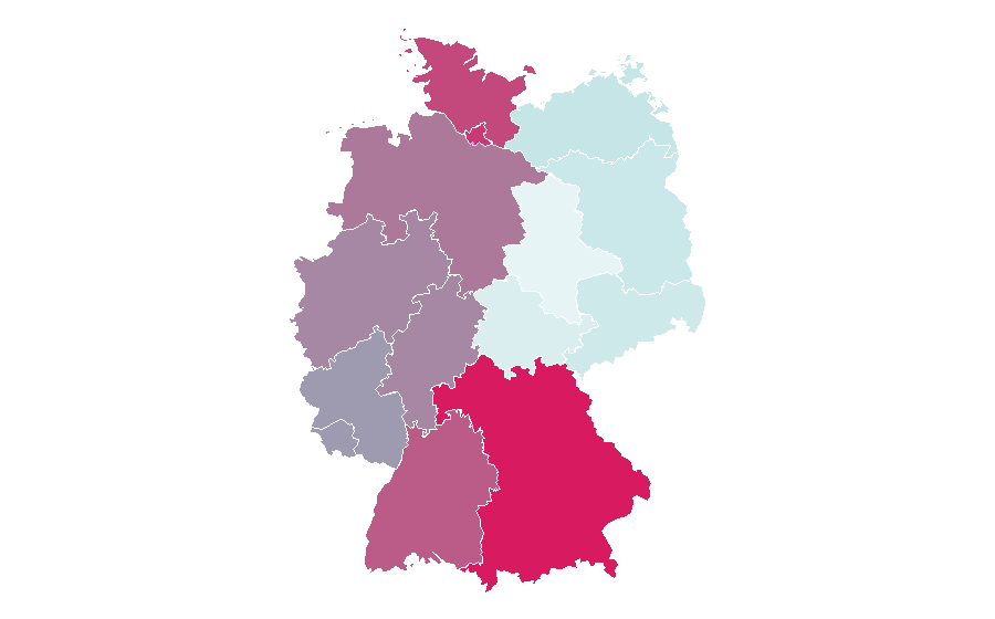 Affinity by region — Roland Garros, Germany