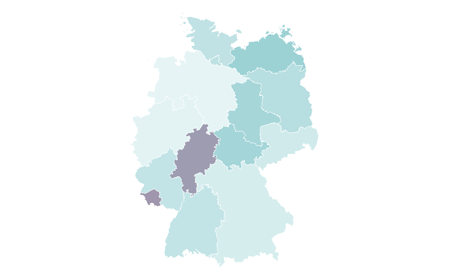Affinität nach Region — Romance novels, Deutschland