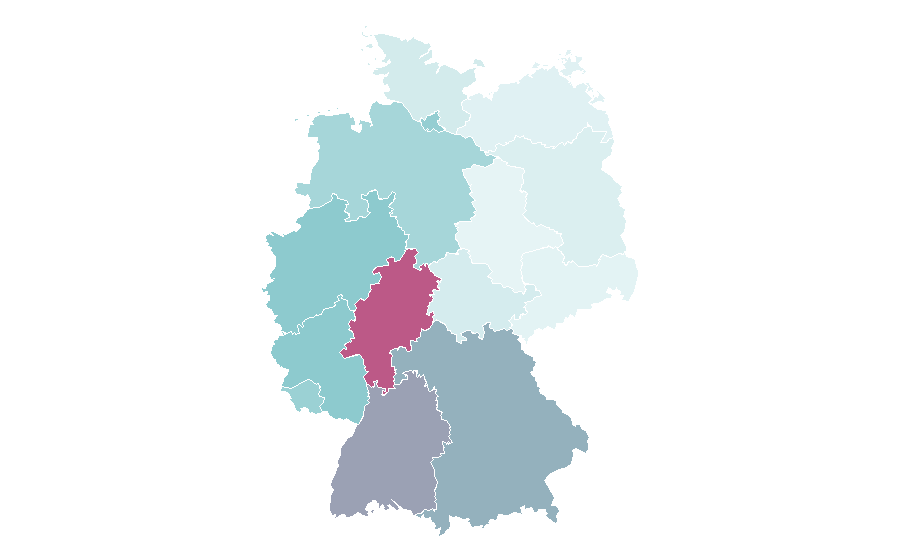 Affinity by region — Romani language, Germany