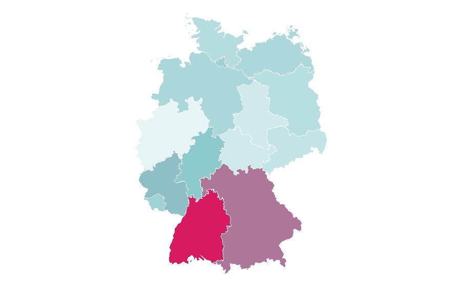 Affinity by region — Romania national football team, Germany