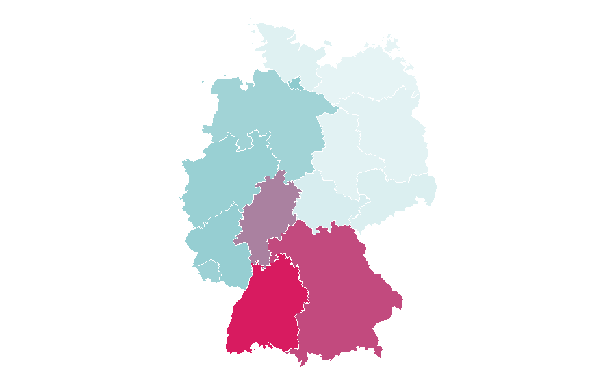 Affinity by region — Romanian language, Germany