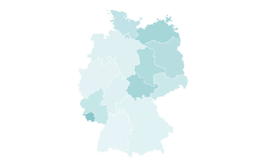 Affinity by region — Roots reggae, Germany