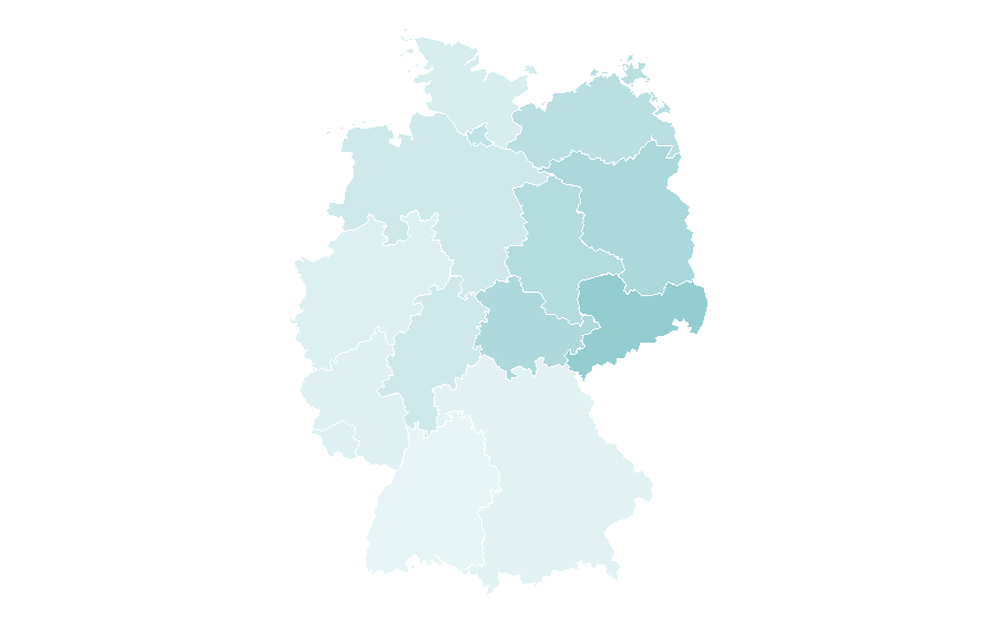Affinity by region — Rosa Luxemburg, Germany