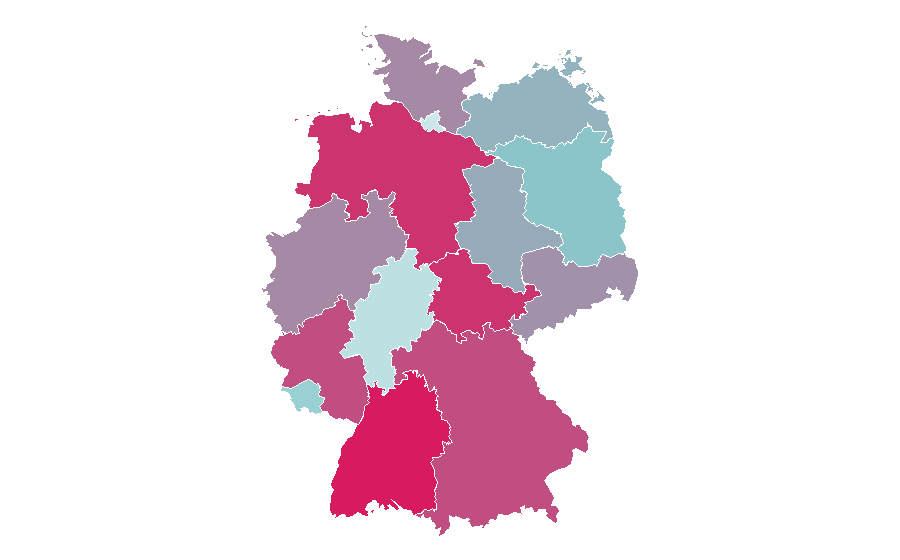 Affinity by region — Rosamunde Pilcher, Germany