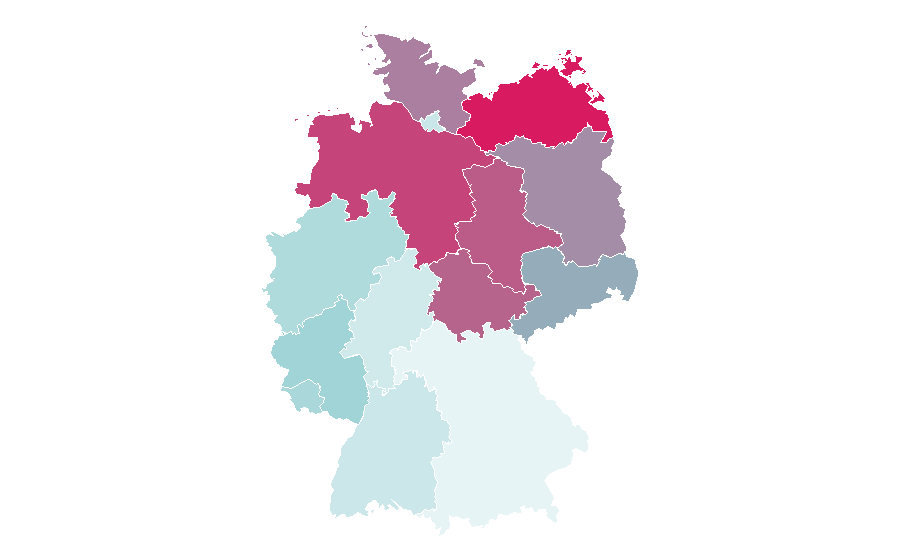 Affinity by region — Rote Rosen (TV series), Germany