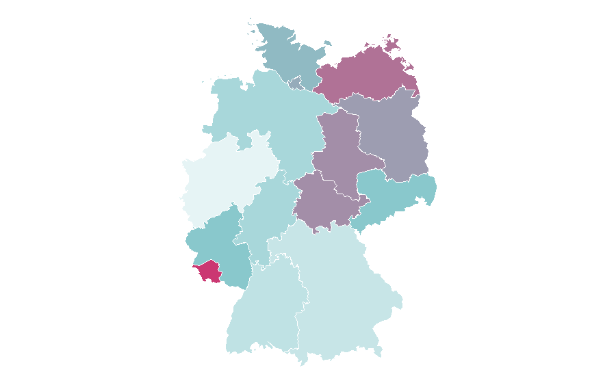Affinity by region — Rowing (sport), Germany