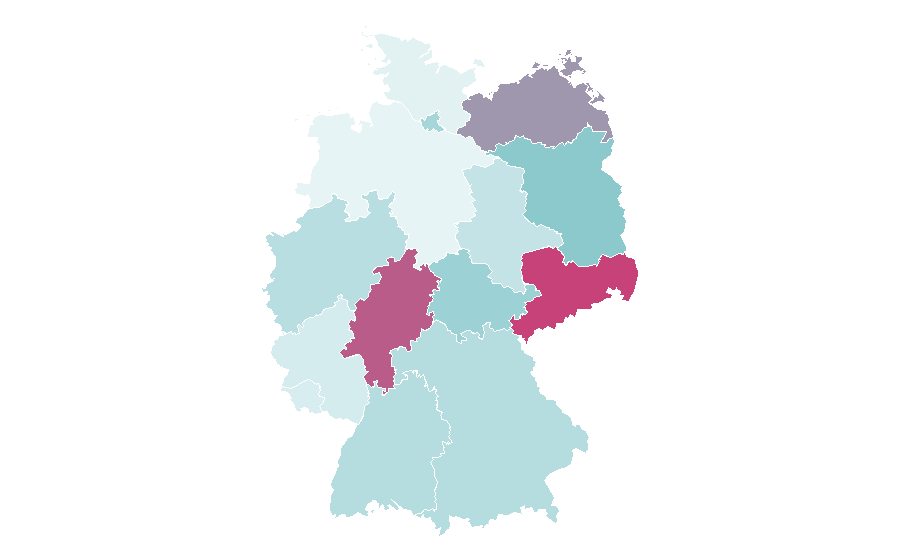 Affinity by region — RT (TV network), Germany