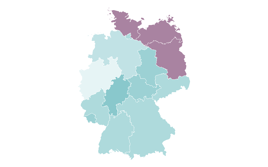 Affinity by region — Rural tourism, Germany