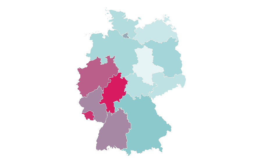 Affinity by region — Saint Martin, Germany