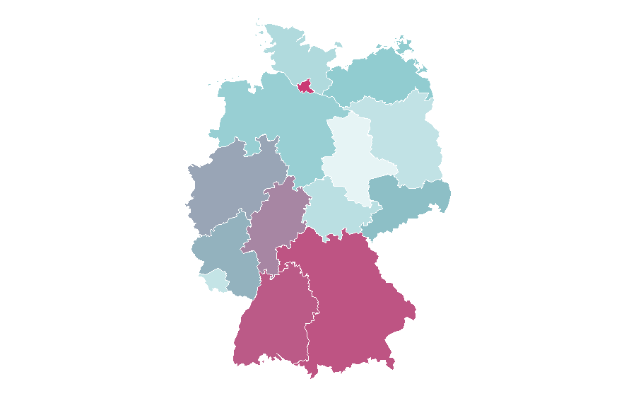 Afinidad por región — Salsa (dance), Alemania